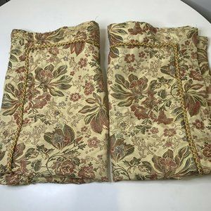 Waterford shams pillowcase gold floral print king